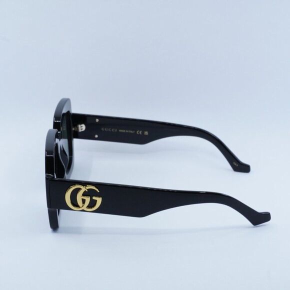 Gucci GG1547S 001 Sunglasses Black Square Frame, Grey Lenses display picture 1